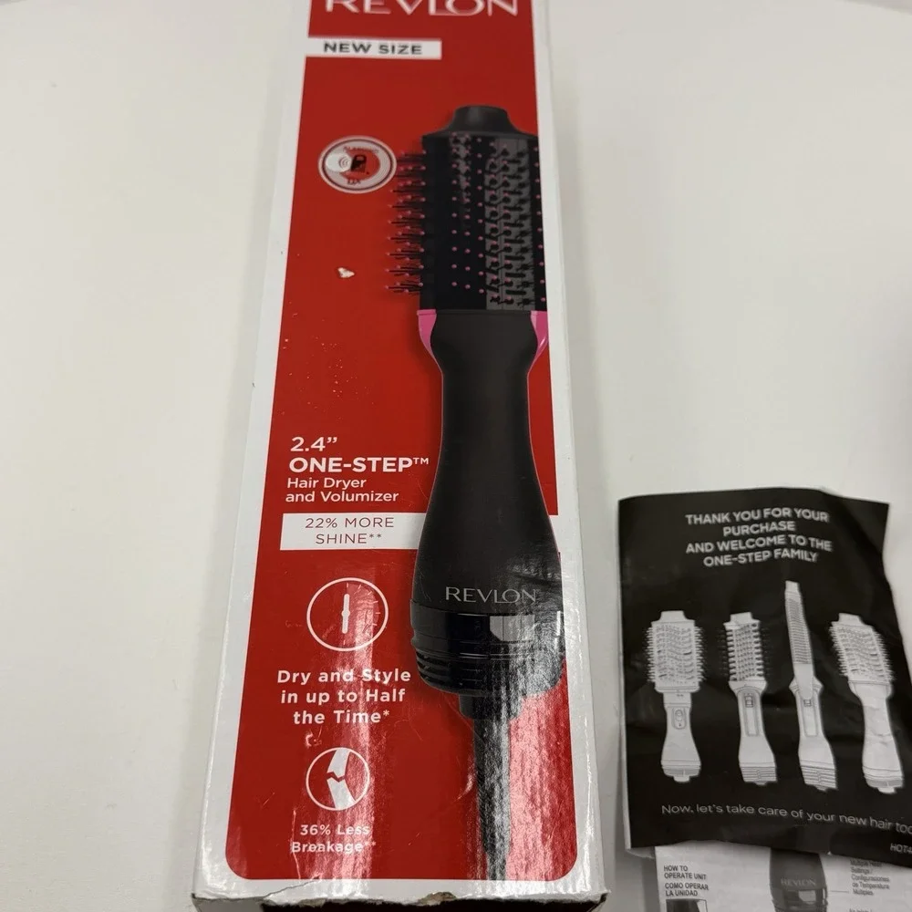 Revlon One-Step 2.4in Hair Dryer Volumizer RVDR5282 Titanium Max Black Pink